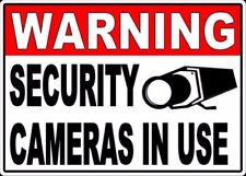 Warning Security Cameras In Use Home Video Surveillance Aluminum Sign Metal