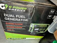G Power America Dual Fuel Generator Portable New 5250w Gas 4750w Propane