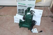 Zoeller Submersible Sewage Pump With Float 13 Hp 88 Gmp