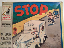 Stop Milton Bradley 1950s Board Game 4072 Mb Vintage Ice Cream Truck Game