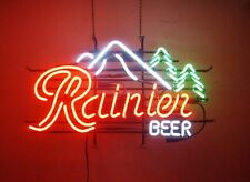 Rainier Beer Mountain Jokul Tree 20x16 Neon Lamp Light Sign Bar Wall Decor Pub