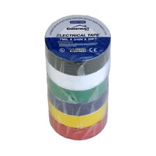 Construct Pro Ul-listed Electrical Tape 6-pack Multi-color 34 W X 30ft L