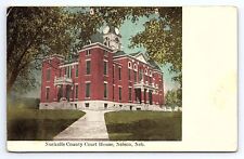 Postcard Nuckolls County Court House Nelson Nebraska C.1909 2 Pin Holes