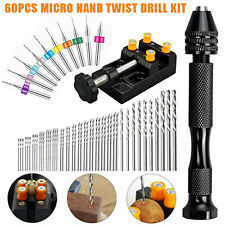Precision Pin Vise Micro Drill Bits Hand Twist Drill Bit Set Rotary Tools Kit Us