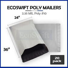 20 24x36 Large Ecoswift White Poly Mailers Shipping Envelopes Self Sealing Bags