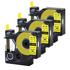 3pk For Dymo Rhino 42005200 Heat-shrink Tube 18054 Industry Label Tape 38x5