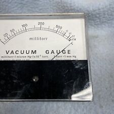 Vintage 1ma Analog Meter Scaled Millitorr Vacuum Gauge Reads Backward