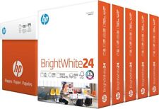 Hp Printer Paper Brightwhite 24lb 8.5x11 100 Bright 5 Ream Case 2500 Sheets
