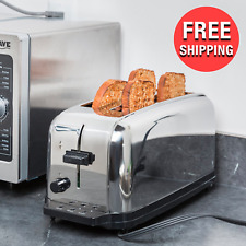 Commercial Kitchen Restaurant Nsf 4 Slice Bread Loaf Toaster W Defrost Function