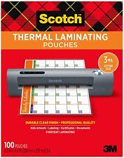 Scotch Thermal Laminating Pouches 100-pack8.9 X 11.4 Inchesletter Size Sheets