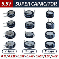 5.5v Super Capacitor 0.1f 0.22f To 4.0f Button Farad Capacitor Type V H C