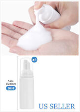 2oz 60ml Foam Dispenser Pump Travel Wash Cosmetic Shampoo Bottle White