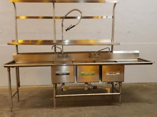 Stainless Steel 3 Basin Sink Unit Shelves Amp Fixtures