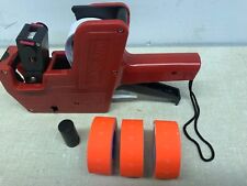 Mx-5500 8 Digits Price Tag Gun Labeler 3 Red Color Rolls 3x1200 Labels 1 Inker