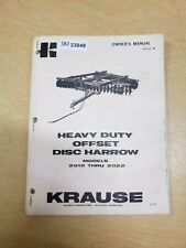 Krause 2010 Thru 2022 Hd Offset Disk Harrow Owners Manual Parts List