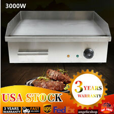 Restaurant Grill Bbq Flat Top Electric Griddle Grill Commercial Countertop 3000w