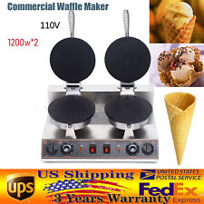 Commercial Electric Nonstick Waffle Ice Cream Cone Machine Waffle Egg Roll Maker