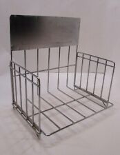 Vintage Countertop Chrome Steel Wire 9x12 Rectangle Basket Display Rack Free Sh