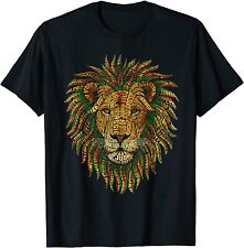 New Limited Rastafarian Red Yellow Green Rasta Apparel Lion Of Judah T-shirt