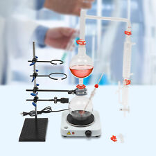1000ml Organic Chemistry Lab Glassware Glass Kit Distillation Equipment Set New