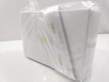 Lot Of 10 Dior Designer White Pebble Textured Gift Bags With Ribbon 8 Wide New