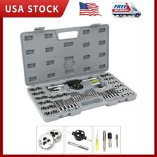 60 Piece Metric Sae Standard Threading Tap And Die Tool Set With Storage Case