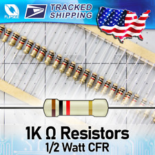 12w 1k Ohm Resistors 50 Pcs Carbon Film Resistor 0.50 Watt 5 Free Shipping