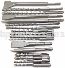 17 Pc Sds Plus Rotary Hammer Bits Drill Bit Chisel Groove Concrete
