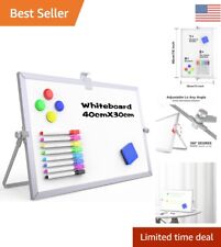 Portable Double-sided Whiteboard With Stand - Maximized Writing Space - 16inx12