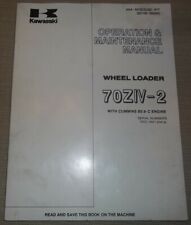 Kawasaki 70ziv-2 Wheel Loader Operator Operation Maintenance Manual Book