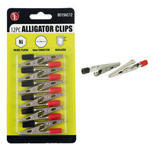 12pc Alligator Clips Set With Insulated Grip Set For Electrical Craft Hobby Home