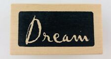 Catslife Press Dream Wood Mounted Rubber Stamp New 2.25