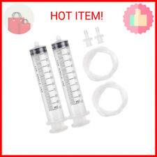 2pcs 100ml Large Plastic Syringe With Tubing And Luer Connections