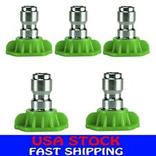 5 Power Pressure Washer Spray Nozzle Tips 14 Quick Connection Green -25 Degree