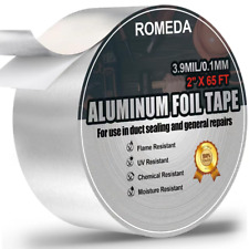 Aluminum Foil Tape 2 Inch X 65 Feet 3.9 Mil Insulation Adhesive Metal
