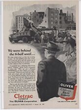 1947 Oliver Cletrac Ad Sargent Overhead Mounted On Cletrac Tractor