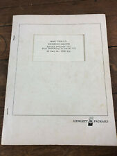 Hewlett Packard Model 330bcd Distortion Analyzer Operating And Service Manual