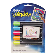 Expo Neon Window Dry Erase Markers - Bullet Tip For Windows Mirrors Boards