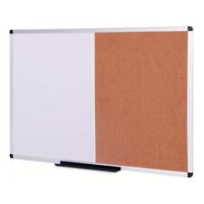 Viz-pro Magnetic Dry Erase Board And Cork Notice Board Combination 36 X 24 In