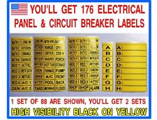 176 Circuit Breaker Electrical Panel Box Labels. Easy To See All Your Circuits