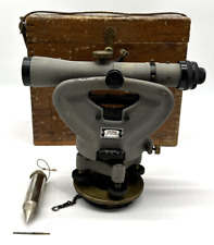 Vintage Craftsman Surveyors Transit Telescope With Wooden Box 789.4192 Sears