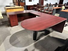 P Table U Shape In Cherry Laminate Color Finish By Standard Desk Co