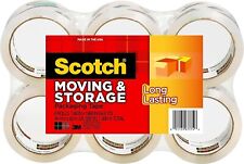 Scotch Moving Storage Tape 1.88 X 54.6 Yds 3 Core Clear 6 Rollspack 36506