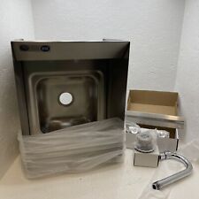 12x16x5 Wall Mounted Commercial Hand Sink W Gooseneck Faucet Side Splashes