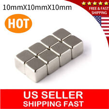Lot 10-100 Super Strong Rare Earth Magnets Neodymium Block Magnet 10x10x10mm N35