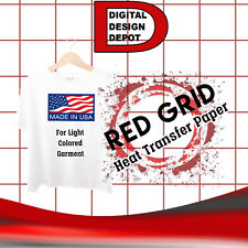 Transfer Paper For Inkjet Printing For Light Fabrics Red Grid 100 Sh 11x17 1