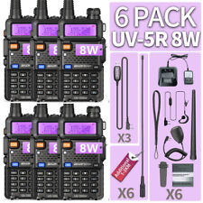 Baofeng Uv-5r Vhf Uhf Dual-band Ham 8w Portable Two-way Radio Walkie Talkie Lot