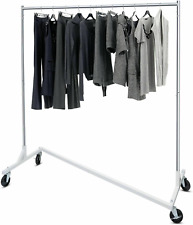 Heavy-duty Commercial Garment Rack Rolling Z-base Storage Clothing Shelving Rack