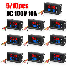 510pcs Dc100v 10a Digital Voltmeter Ammeter Led Amp Volt Meter Current Gauge Us