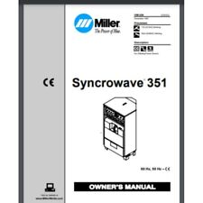 Miller Syncrowave 351 Tig Welder Owner Manual 42 Pages For Year 1997 Om-354